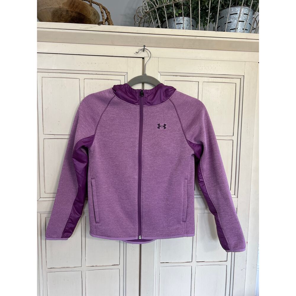 Under Armour size youth medium purple fleece lined jacket